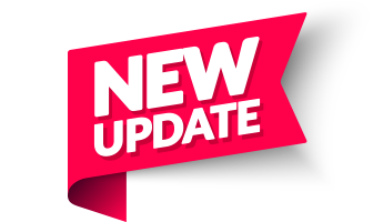 Red graphic label with the text “New Update” in white.